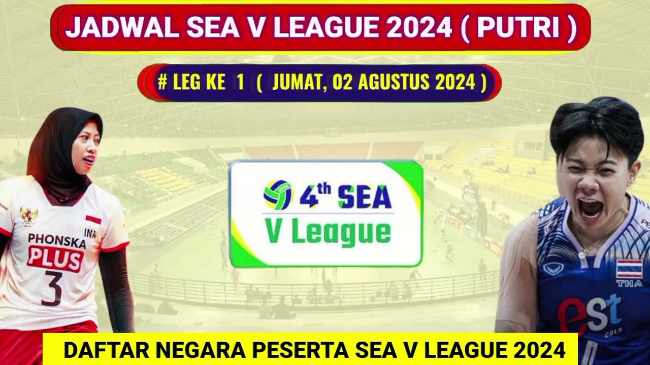 Jadwal SEA V League 2023 Putri