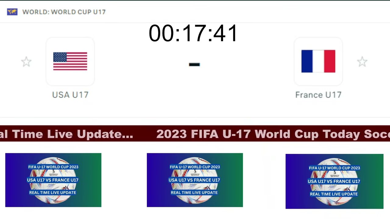 Memahami Live Score U17 Segalanya Tentang Pertandingan Sepak Bola Usia Muda